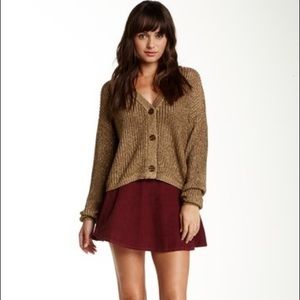 American Apparel corduroy circle skirt burgundy